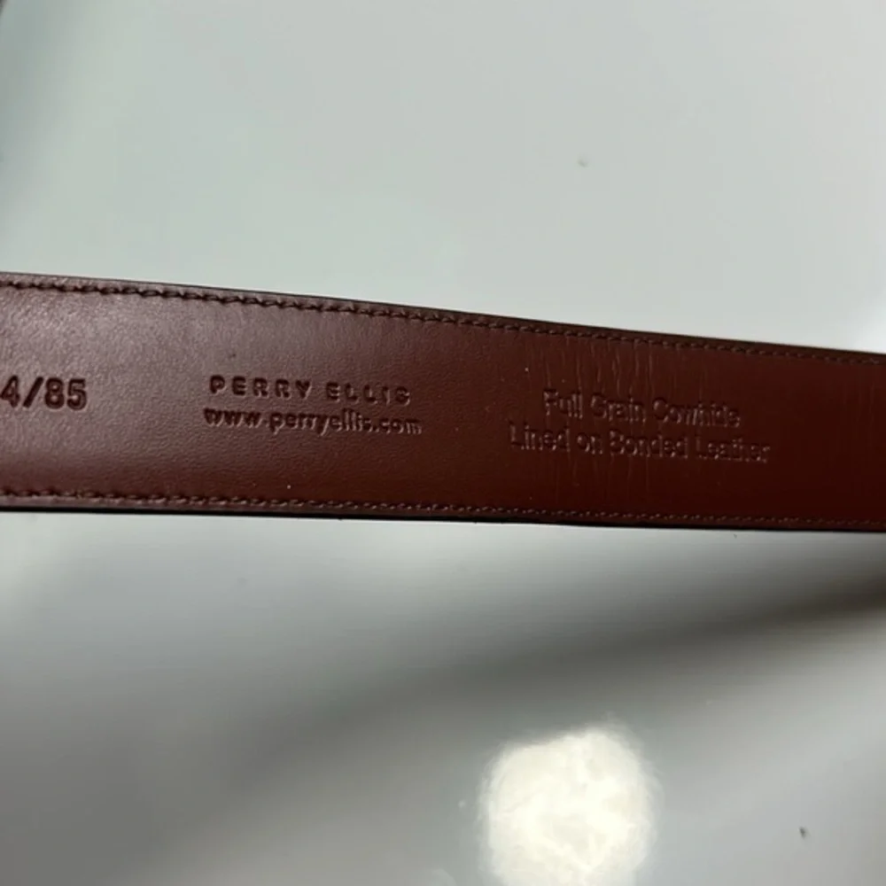Perry Ellis portfolio‎ brown leather belt
